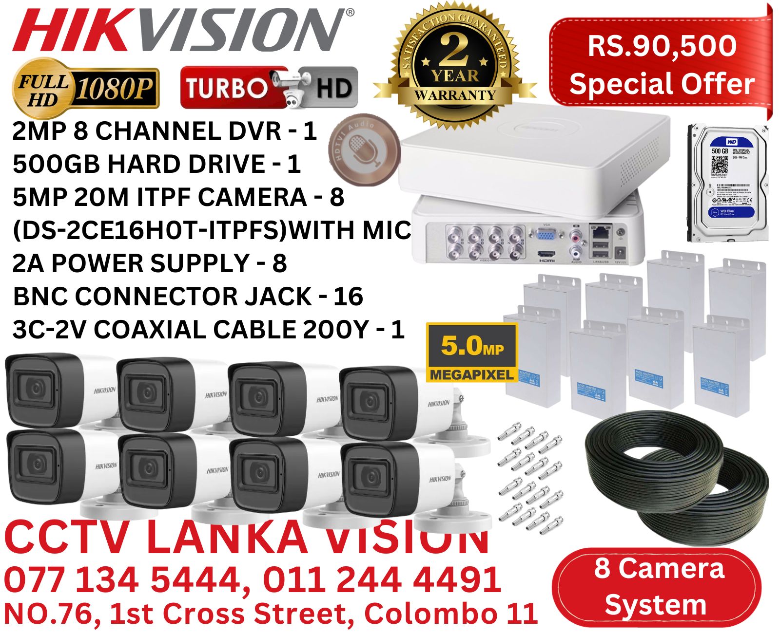 5MP ITPFS MIC 8 CAM SET